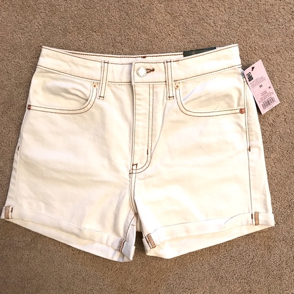wild fable Pants - Wild Fable White Denim Shorts NEW Womens Size 00 High Waist 24 High Rise